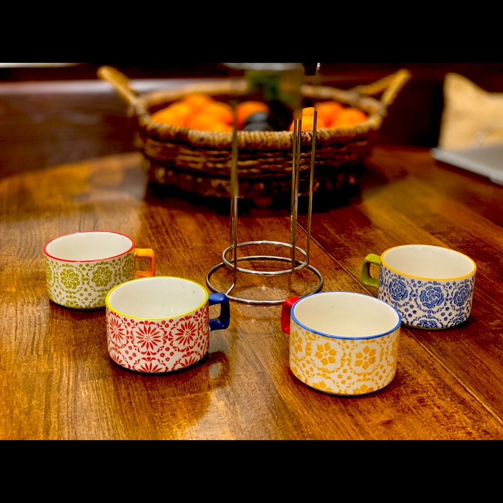 4 pier 1 stackable coffee cups